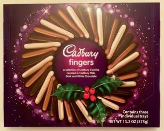 Cadbury Fingers Christmas Wreath