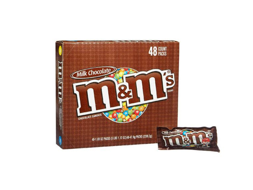 M&M'S Full Size Chocolate Candy, Milk Chocolate, 1.69 oz, 48 ct