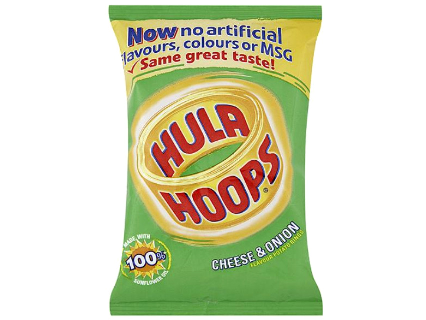 How many calories in a 24g bag of hula hoops Kp Hula Hoops Cheese And Onion